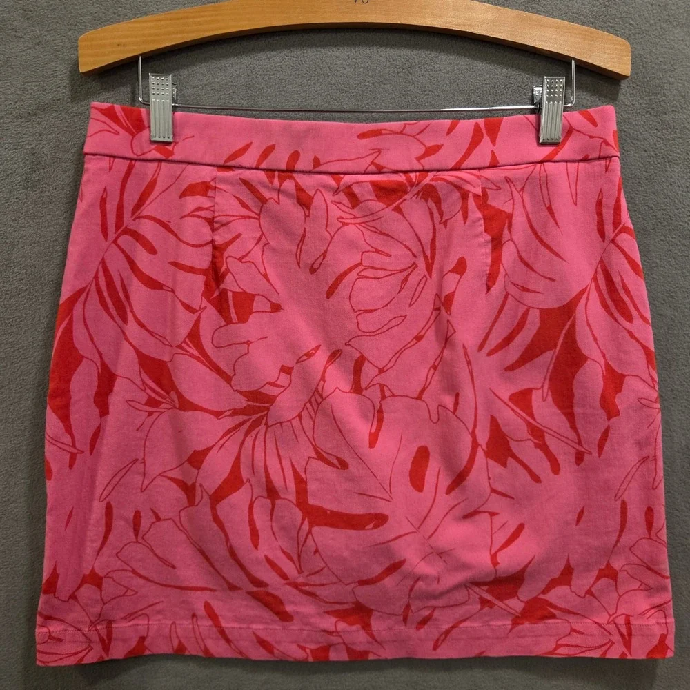 Rafaella Palm Leaf Skort Women Size Large Tropical Athletic Tennis Coastal Golf‎